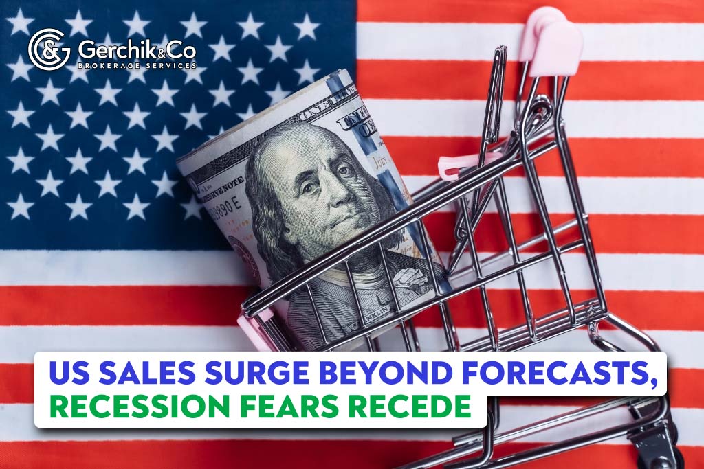US Sales Surge Beyond Forecasts, Recession Fears Recede