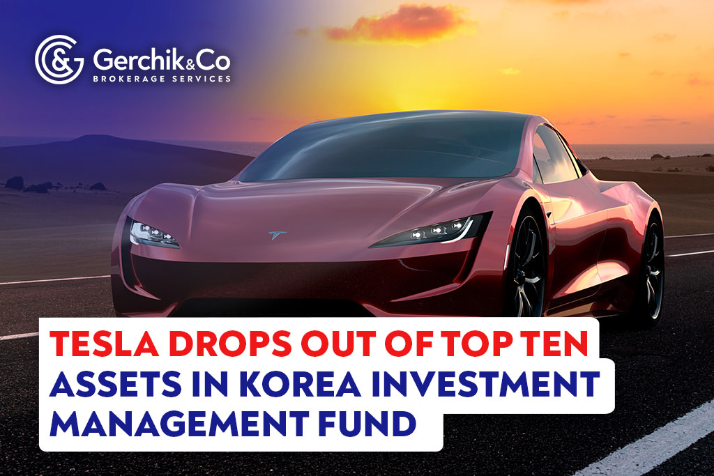 Tesla Drops Out of Top Ten Assets in Korea Investment Management Fund 